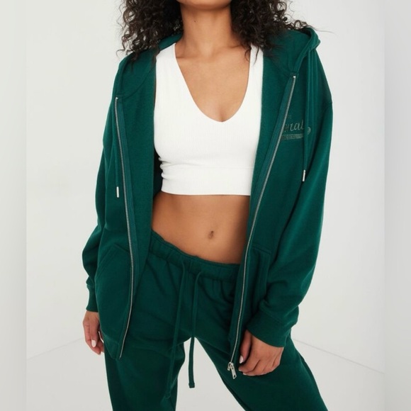 Garage Tops - Garage Forest Green Full Zip Up Hoodie
